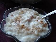 Pudding, rice, canned